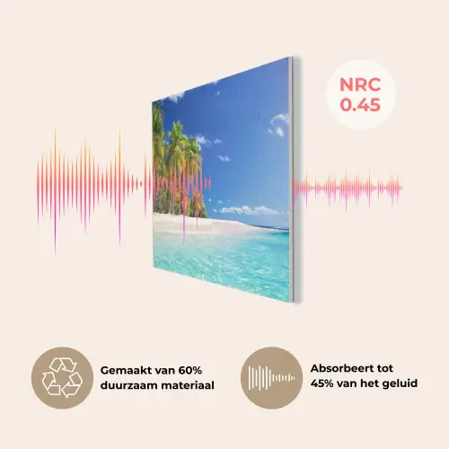 Strand - Zee - Palmboom - Zon - Zomer PET vilt klein -USP_NL