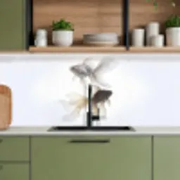 Goudvissen - Modern - Wit keuken achterwand 2 middel -sfeer3