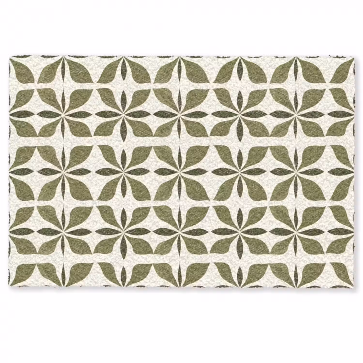 Fußmatte - Botanisch - Retro - Grün