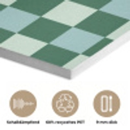 Schaakbord - Klassiek - Groen PET vilt klein 837 -closeup_DE