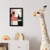 Roze - Abstract - Aesthetic - Modern - Vormen fotolijst zwart zonder passe partout klein -usfeer4_kinderkamer