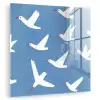 Vogels - Wit - Patroon plexiglas 5mm klein -zzzproduct_nieuw