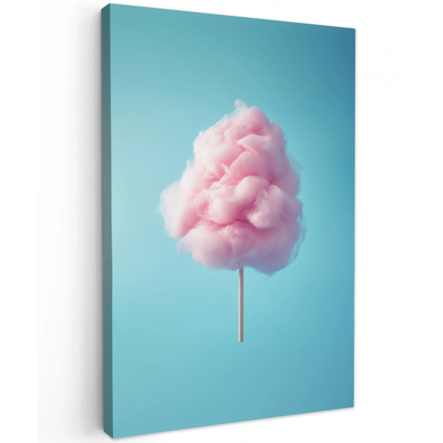 Suikerspin - Zoet - Snoep Tuinposter op houten frame 2 cm dik middel -3d