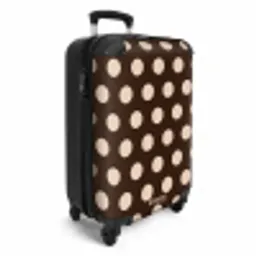 Stippen patroon in verschillende tinten bruin NBS - Handbagage koffer - Unisex middel -productfoto_3d
