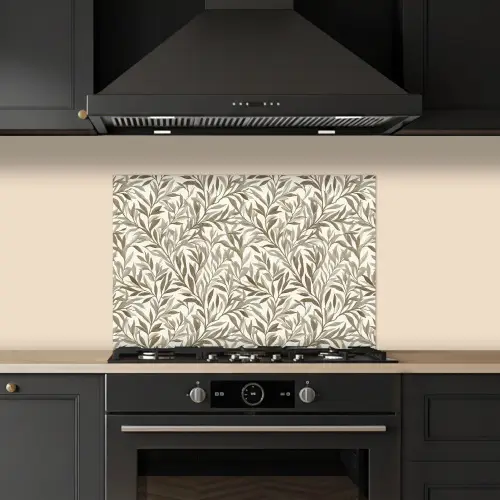 Takken - Botanisch - Taupe keuken achterwand spatscherm klein 900 -sfeer1