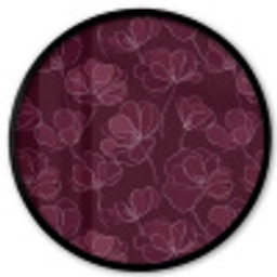 Bloemen - Patroon - Bordeauxrood Fotolijst rond zonder passe partout klein 856 -3d
