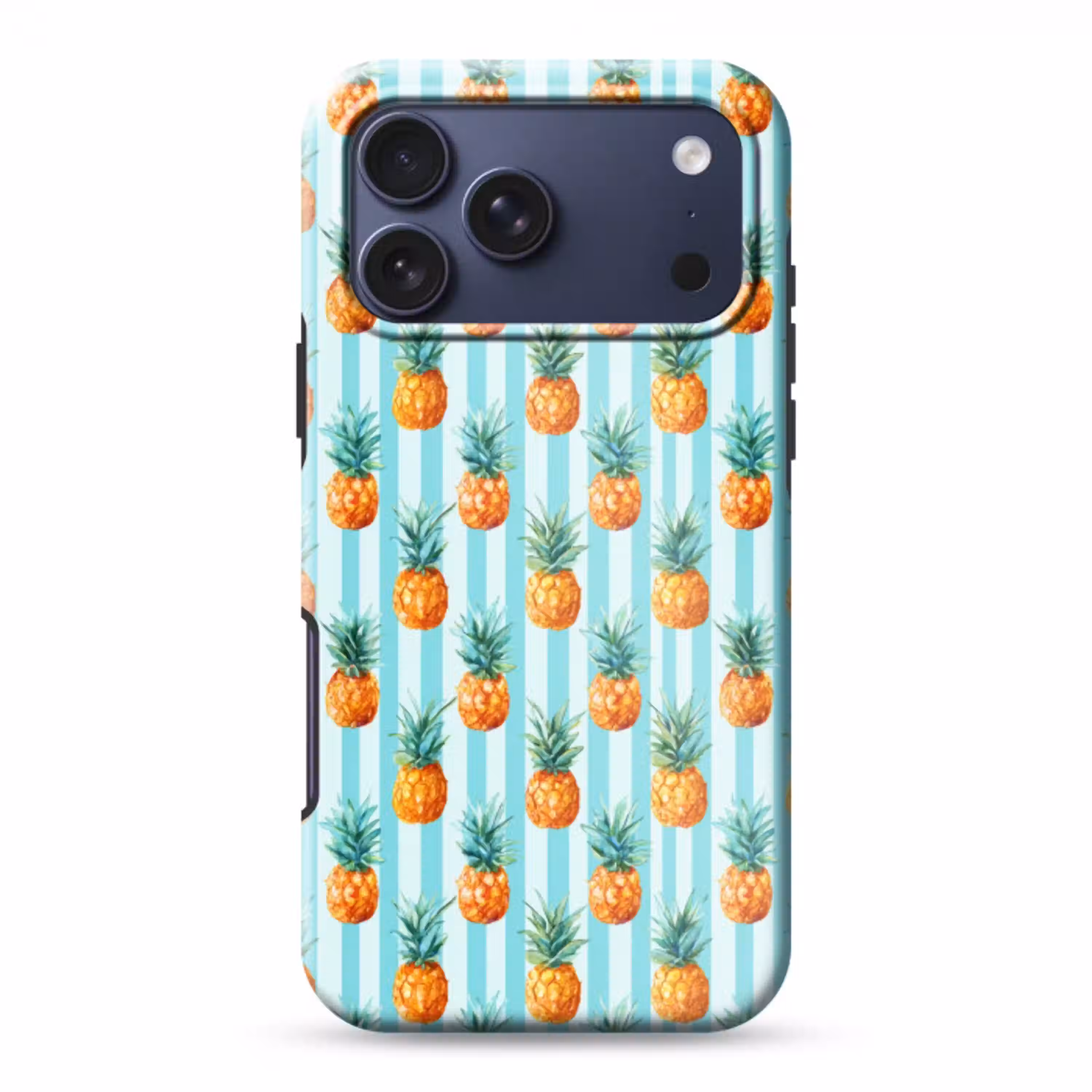 Ananas - Strepen - Groen Toughcase MagSafe Apple iPhone 17 Pro Max klein 1019 -3d