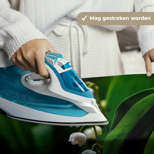 Bloemen - Wit - Bladeren - Lelietjes Wandkleed katoen klein -sfeer9