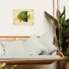 Felgeel - Vis - Strepen - Vinnen tuinposter los doek klein -sfeer7