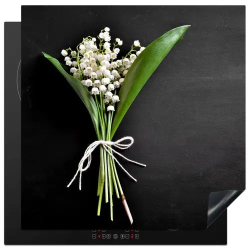 Lelietjes van dalen - Bloemen - Stilleven - Flora Inductie beschermer vinyl 3mm middel -3d