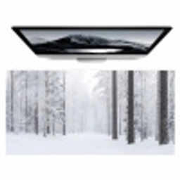Bos - Sneeuw - Pad - Winter - Stilte Muismat XXL klein -zzz3d