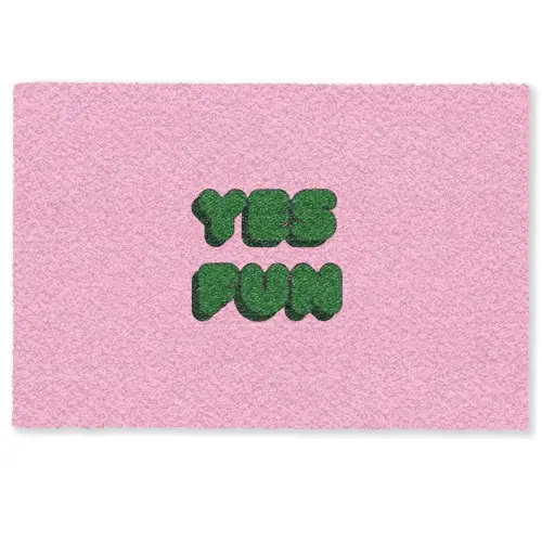 Yes fun - Groen - Roze Deurmat klein -zkaufland3d