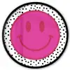 Smiley - Roze - Stippen Fotolijst rond zonder passe partout klein -3d