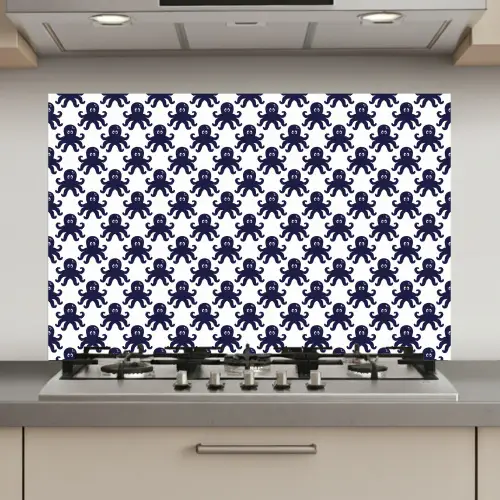 Oceaan - Octo - Blauw - Wit keuken achterwand spatscherm klein 900 -3d_website