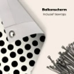 Klassiek - Stippen - Zwart Balkonbeschermer Duitsland klein 596 -closeup_NL