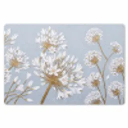 Illustratie - Bloemen - Blauw Placemat vinyl groot -zzsfeer1_Kitchenyeah-website