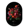 Bloemen - Boeket - Sierlijk Wandcirkel Ovaal Forex klein -3d