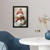 Sneeuwpop - Winter - Sneeuw - Beige fotolijst zwart zonder passe partout klein -sfeer4