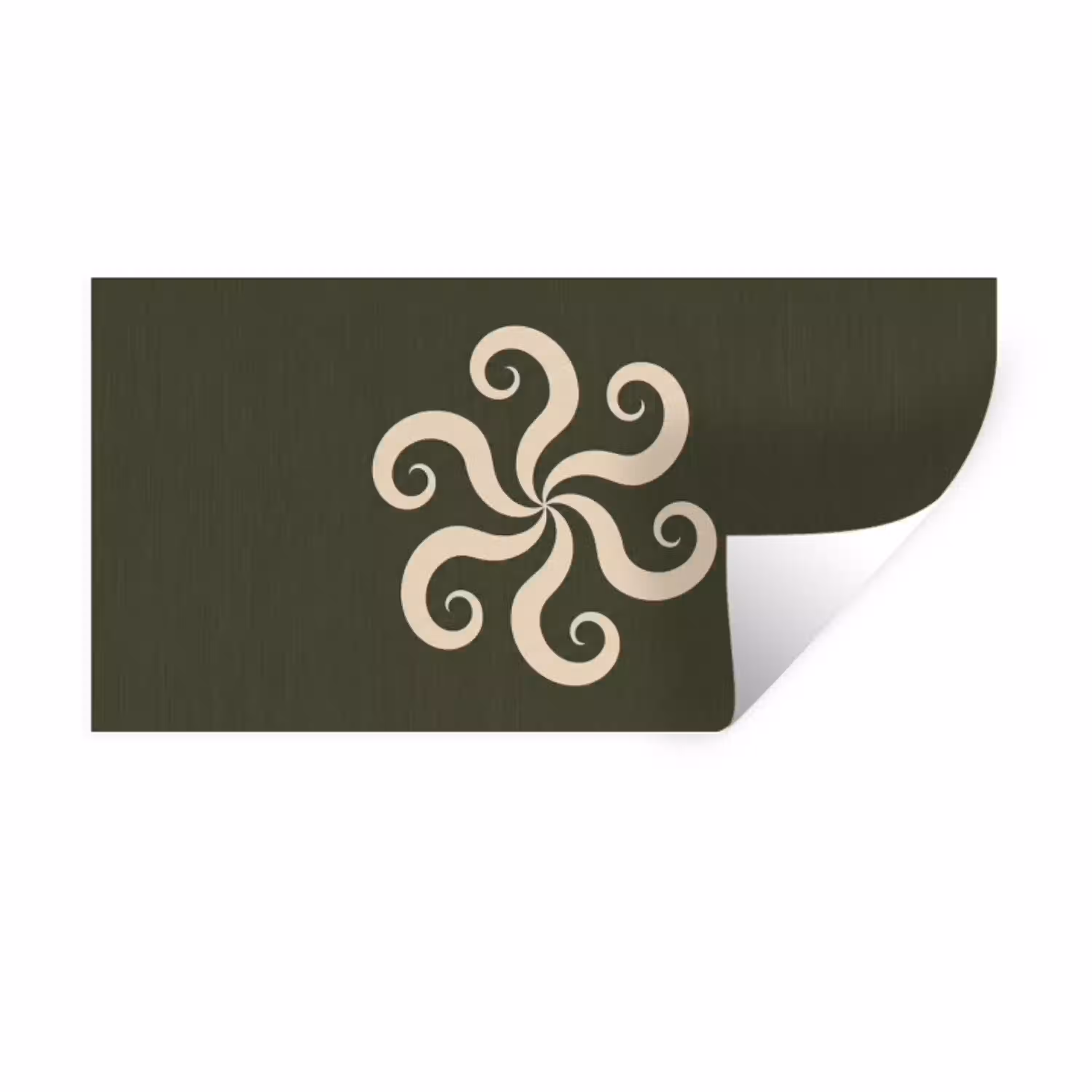 Patroon - Spiraal - Abstract - Modern - Groen Muursticker klein -3d
