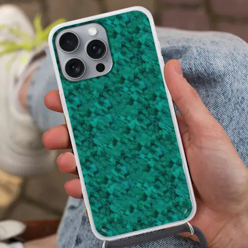 Vloeiend - Olie - Verf - Groen Hoesje iPhone 16 Pro Max met koord klein 804 -sfeer3