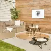 Basketbalbord - Minimalistisch - Zwart Tuinposter op houten frame 2 cm dik klein -sfeer2