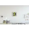 Vrouw - Bril - Verf textielposter latten blank klein -kinderkamer