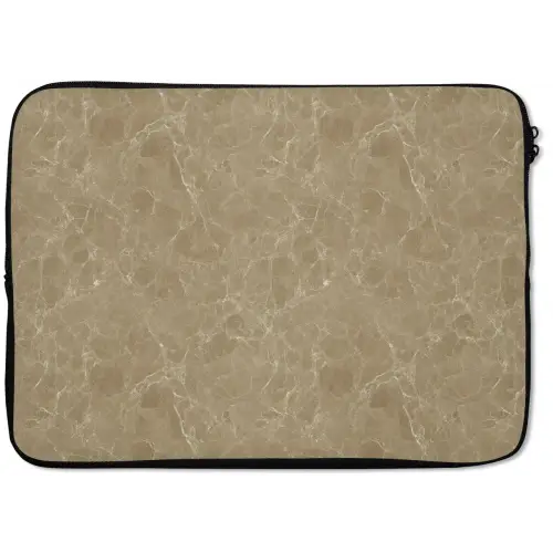 Beige - Marmer - Witte aders laptophoes neopreen klein 279 -zkaufland3dotto