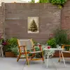 Kerst - Sfeer - Groen Tuinposter op houten frame 2 cm dik klein -sfeer3