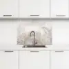 Bladeren - Beige - Botanisch - Vintage keuken achterwand 2 middel -3d