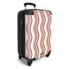 Golvende strepen in roze met bruin NBS - Handbagage koffer - Unisex middel -productfoto_3d