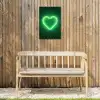 Neon - Groen - Licht Tuinposter op houten frame 2 cm dik klein -sfeer4