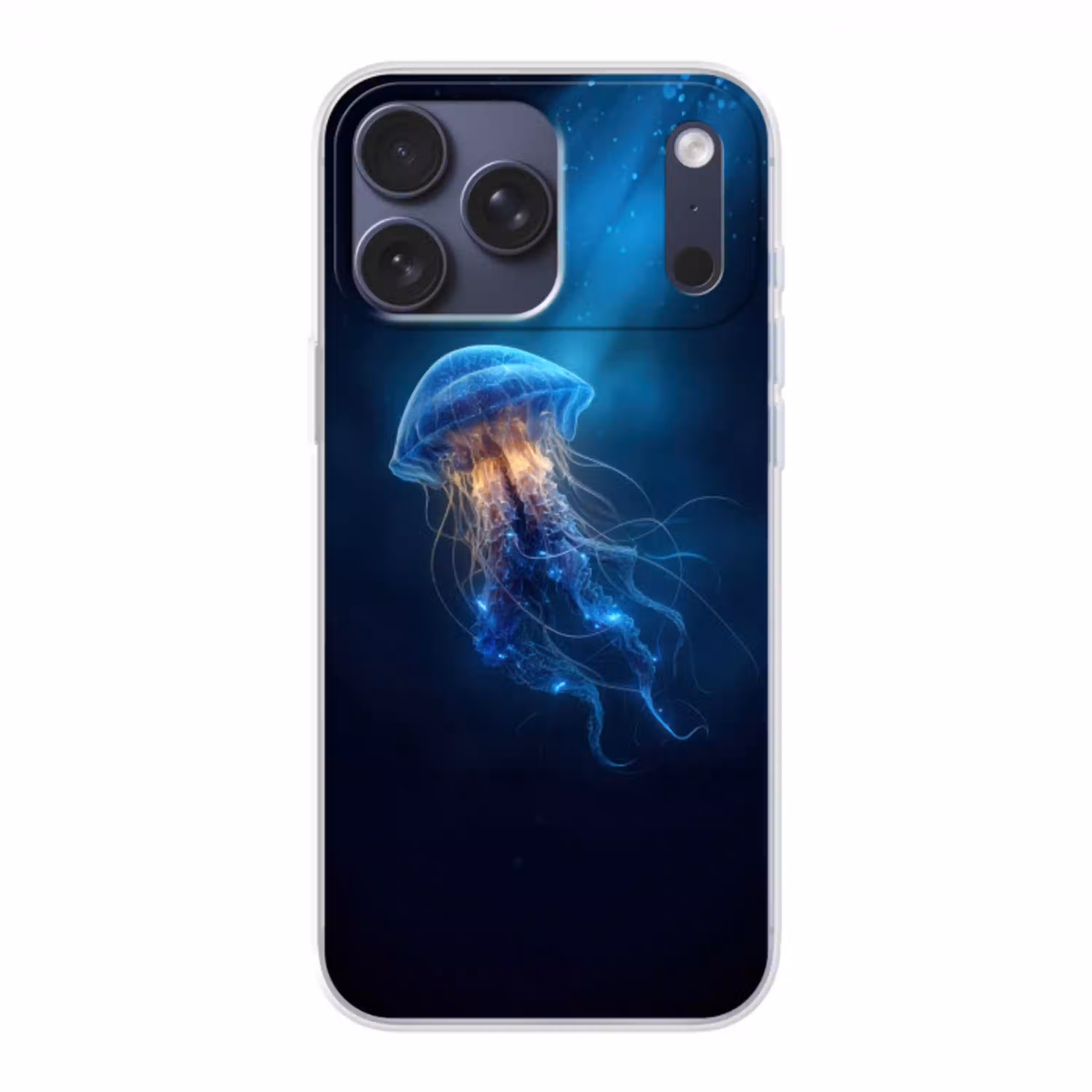 Kwal - Lichtgevend - Tentakels - Blauw Telefoonhoesje iPhone 17 Pro Max klein -3d