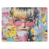Expressief - Milkshake - Vrouw - Felle kleuren muismat rubber klein -3d