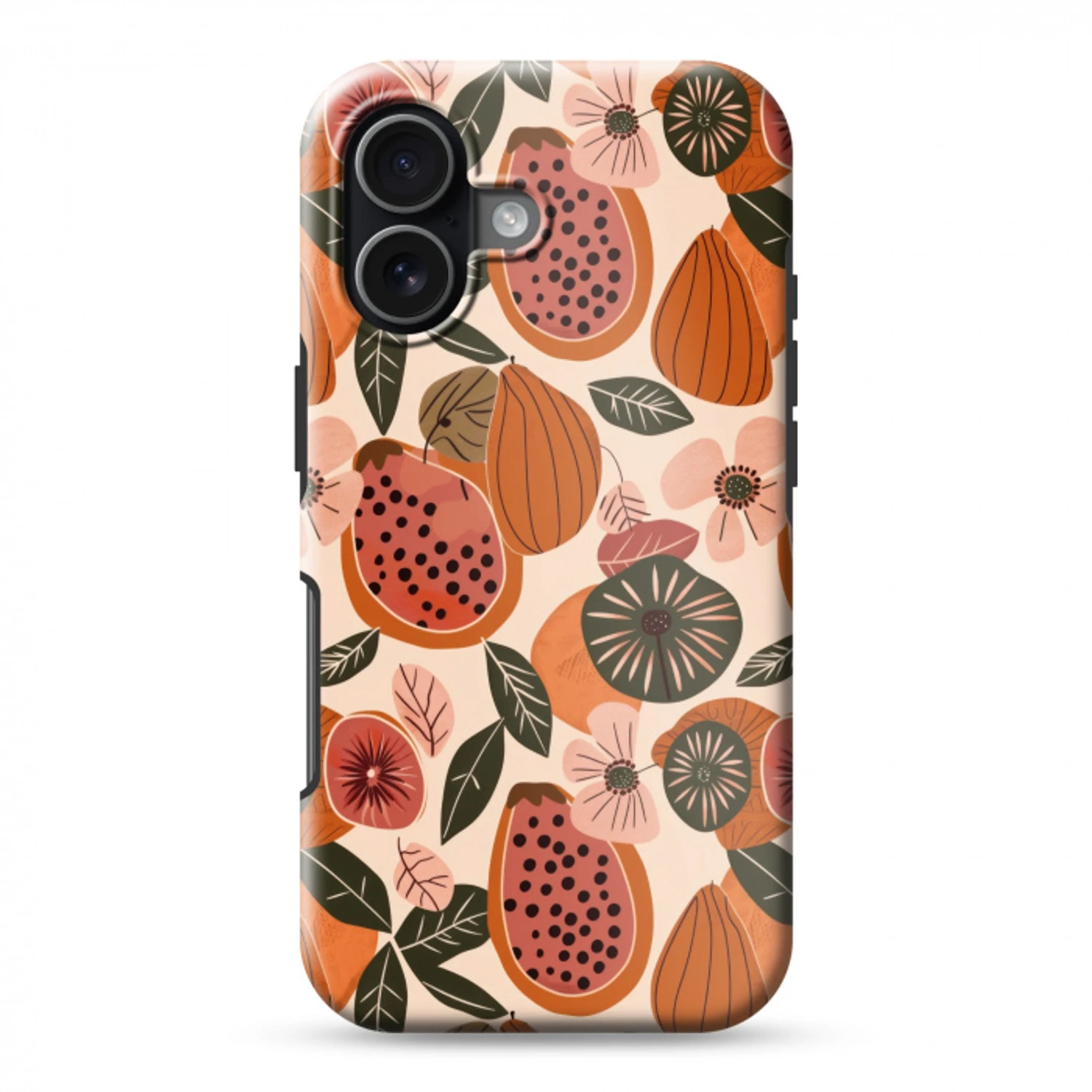 Papaja - Bloesem - Oranje Toughcase MagSafe Apple iPhone 17 klein 1017 -3d