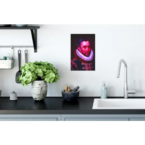 Willem van Oranje - Adriaen Thomasz - Oude meesters Muursticker klein -keuken