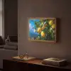 Citroenen - Bladeren - Blauwe lucht Light Box met batterij (Wandlamp) middel -sfeer1
