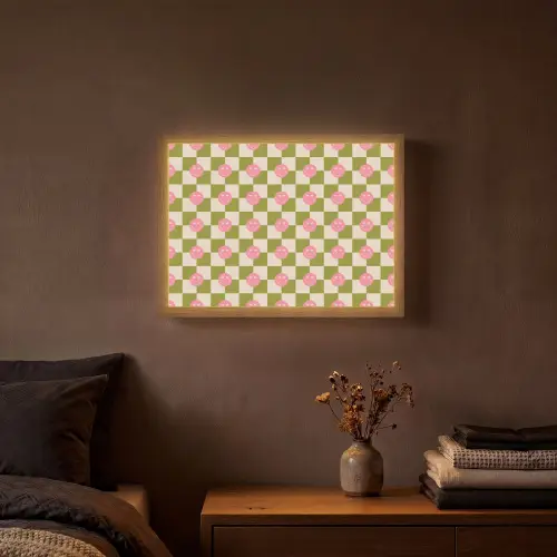 Patroon - Smileys - Blokken Light Box met batterij (Wandlamp) middel 907 -sfeer4
