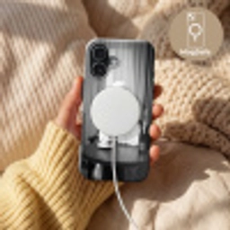 Vrouw - Bubbels - Zwart - Wit Toughcase MagSafe Apple iPhone 17 klein -USP_MagsafeV