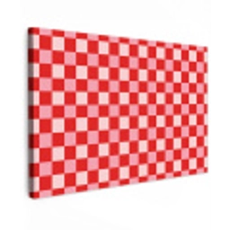 Vierkant - Klassiek - Rood canvas 2cm klein 34 -z3d