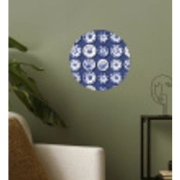 Borden - Floraal - Blauw Wandcirkel behangsticker klein 186 -sfeer2