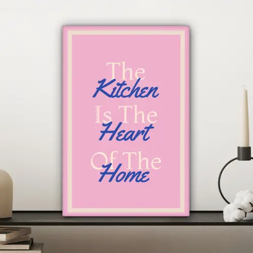 Tekst - Blauw - Keuken - Kader canvas 2cm klein -sfeer6