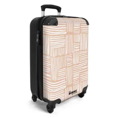 Geruite blokken met witte penseelstrepen NBS - Handbagage koffer - Kinderen Unisex middel -productfoto_3d