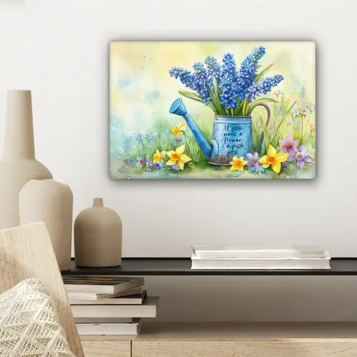 Lavendelbloemen - Quote - Gieter canvas 2cm klein -sfeer6