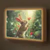 Konijn - Dieren - Bloemen - Natuur Light Box met batterij (Wandlamp kind) middel -z3d_website