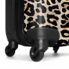 Dierenprint - Bruin - Panter NBS - Handbagage koffer - Unisex middel -wiel