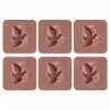 Illustratie - Vogels - Abstract - Roze onderzetter kurk middel -3d