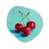 Kersen - Rood - Drie - Geverfd Wandcirkel Organisch Forex 3mm klein -3d