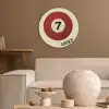 Cirkel - Zeven - Lucky - Rood Akoestische PET Vilt - Rond klein -sfeer1