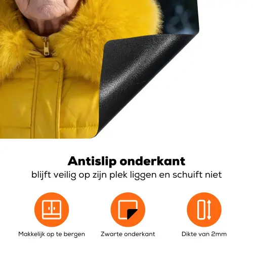 Vrouwen - Bananen - Geel Inductie beschermer vinyl 3mm klein -zzzzzzz-td-onderkant