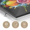 Fruit - Graffiti - Kleurrijk - Sinaasappel - Aardbei - Abstract plexiglas 5mm klein -sfeer2